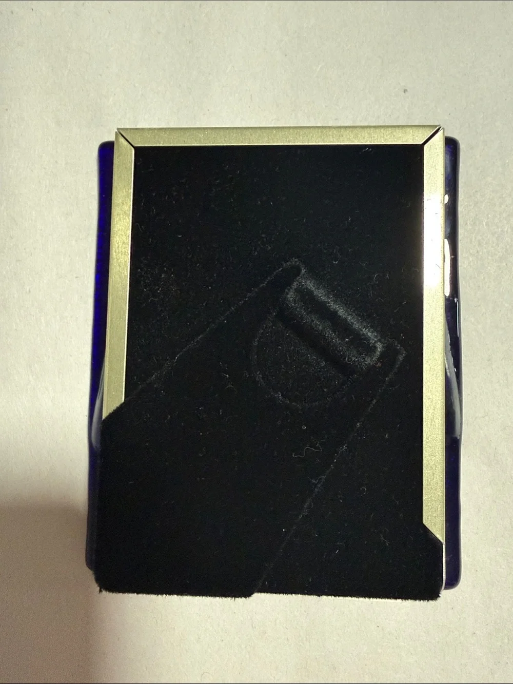 Handmade Iridescent Purple Blue Art Glass Frame Holds 2”x3” Picture